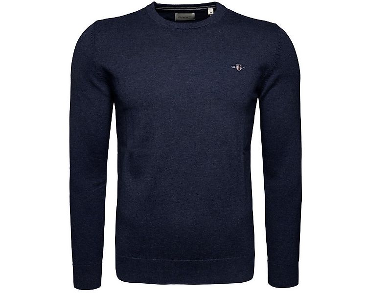 Gant Rundhalspullover Classic Cotton C-Neck Herren Hoodie, Sweatshirt, Pull günstig online kaufen