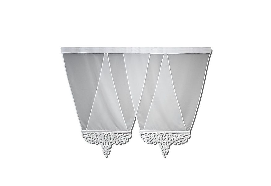 Gardinen by Justyna Scheibengardine 2er V Panel Voile Spitze (2 St), Kräuse günstig online kaufen