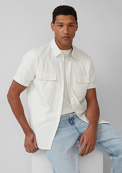 s.Oliver Kurzarmhemd Hemd Regular Fit: Kurzarmhemd mit Strukturstreifen und günstig online kaufen