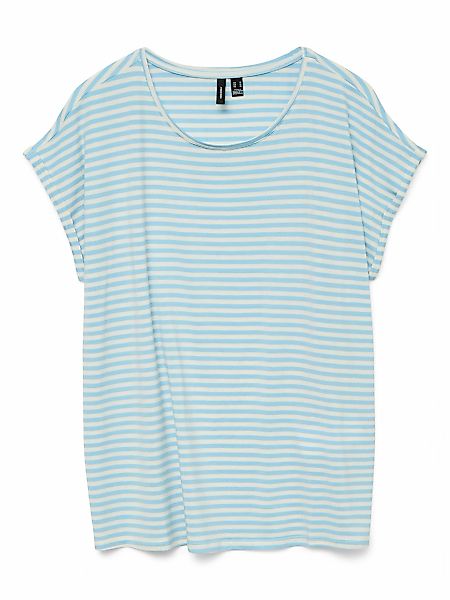 Vero Moda Rundhalsshirt "VMAVA PLAIN SS TOP STRIPE GA JRS NOOS" günstig online kaufen