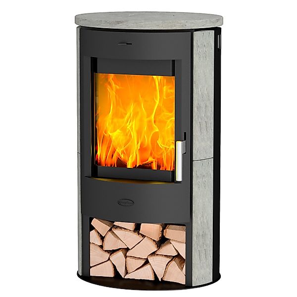 Fireplace Zaria Kaminofen Speckstein Schwarz 6 kW günstig online kaufen