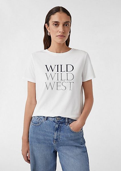 comma Kurzarmshirt T-Shirt T-Shirt mit Frontprint aus Baumwollmix günstig online kaufen