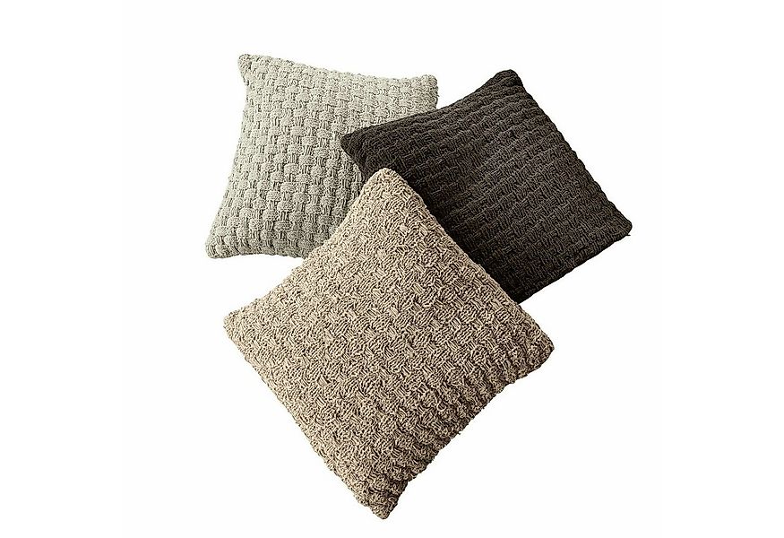 Mirabeau Kissenhülle Kissenhülle 3er Set Antier beige/grau günstig online kaufen