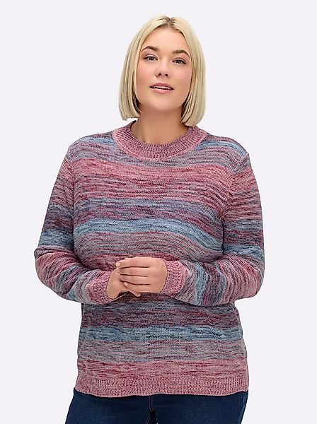 Sieh an! Strickpullover Stehkragen-Pullover Langarm Links-Strick günstig online kaufen
