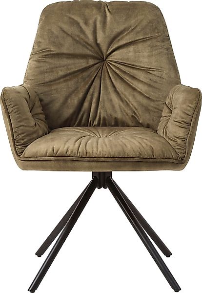 SalesFever Esszimmerstuhl »Ottawa Armlehnstuhl«, 1 St., Samtvelours, 360° D günstig online kaufen
