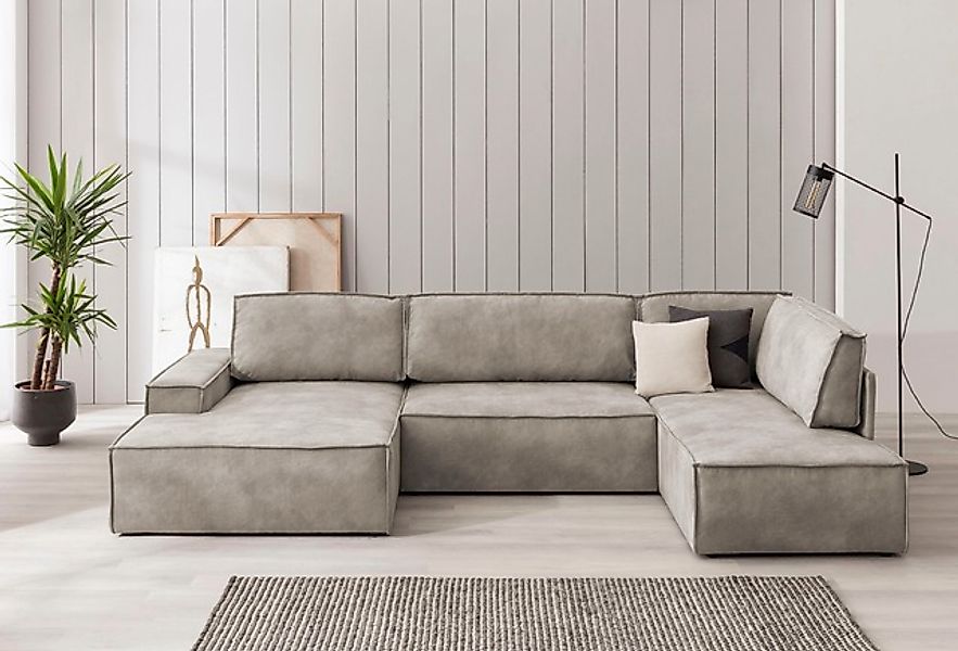 Home affaire Wohnlandschaft »SHERWOOD 329 cm, U-Form, Schlafsofa,«, Schlaff günstig online kaufen