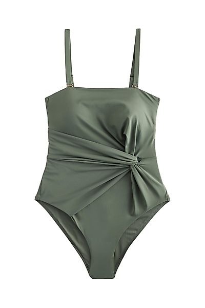 Next Badeanzug Bauchformender Bandeau-Badeanzug mit Twist-Detail günstig online kaufen