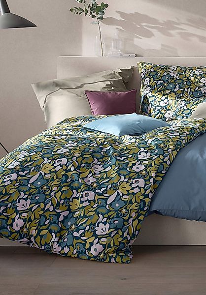hessnatur Renforcé Bettwäsche Set LILO aus Bio-Baumwolle - blau - Größe 155 günstig online kaufen