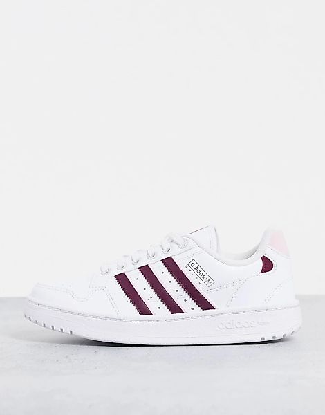 adidas Originals – NY 90 – Sneaker in Weiß mit rosa Streifen günstig online kaufen