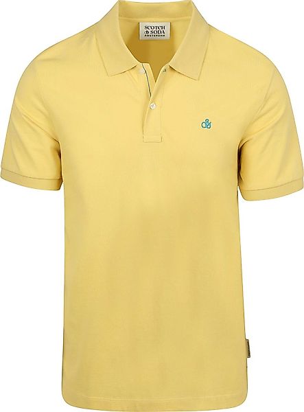 Scotch And Soda Core Piqué Poloshirt Gelb - Größe L günstig online kaufen