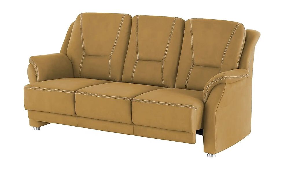 meinSofa Sofa 3-sitzig aus Mikrofaser Wilma ¦ gelb ¦ Maße (cm): B: 198 H: 9 günstig online kaufen