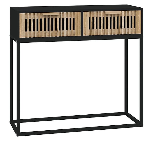 vidaXL Beistelltisch Konsolentisch Schwarz 80x30x75 cm Holzwerkstoff und Ei günstig online kaufen