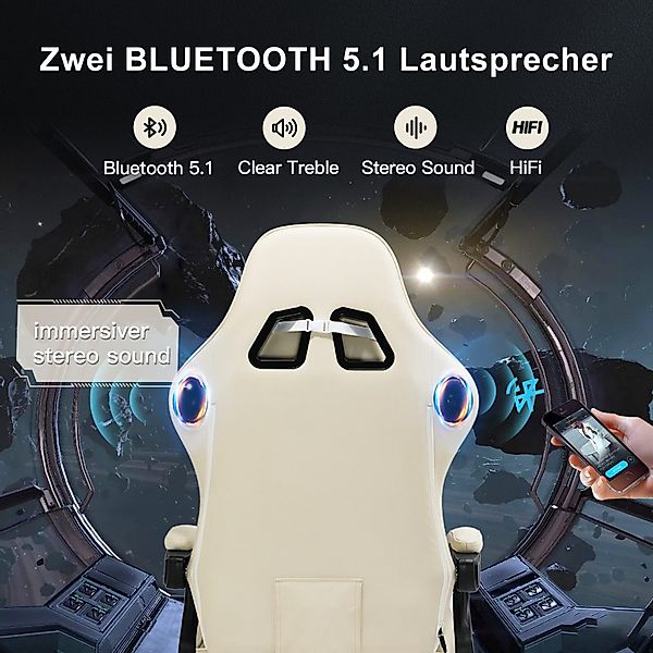 GTPLAYER Gaming-Stuhl ergonomischer Bürostuhl mit HIFI günstig online kaufen