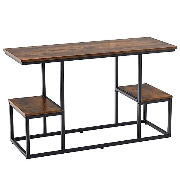 Costway TV-Konsolentisch für 50-Zoll-Fernseher Rustikales Braun günstig online kaufen