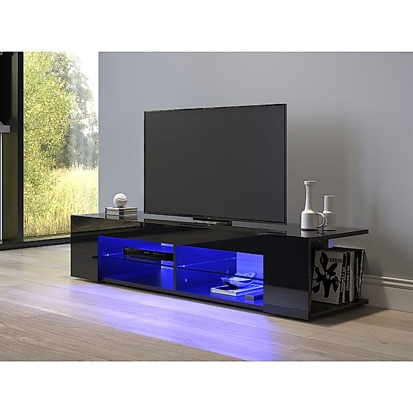 SONNI Lowboard Breite:135cm TV Unterschrank Schwarz günstig online kaufen