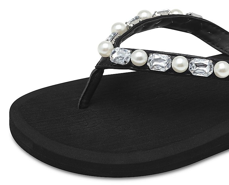 Tamaris Zehentrenner, Sommerschuh, Dianette mit Schmucksteinen und Zierperl günstig online kaufen