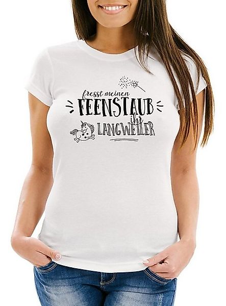 MoonWorks Print-Shirt Damen T-Shirt Fresst meinen Feenstaub ihr Langweiler günstig online kaufen