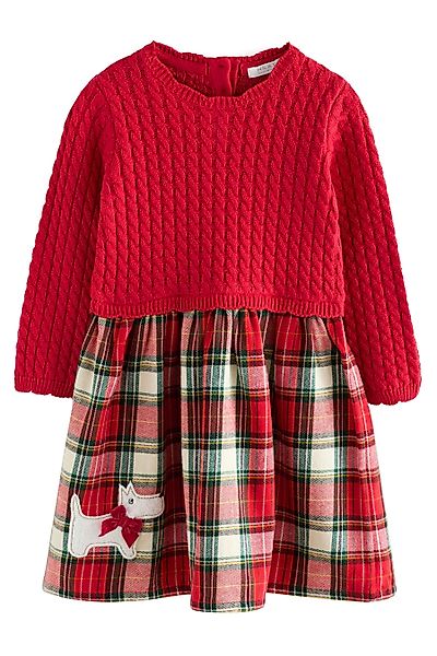 Next Strickkleid Strickkleid im Schottenmuster (1-tlg) günstig online kaufen