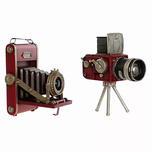 Deko-figur Dkd Home Decor Metall Antiker Finish Fotokamera (2 Pcs) (18 X 9 günstig online kaufen