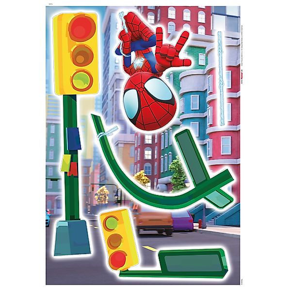 Komar Wandtattoo Spidey and His Amazing Friends Lamp Swing - Größe 50 x 70 günstig online kaufen