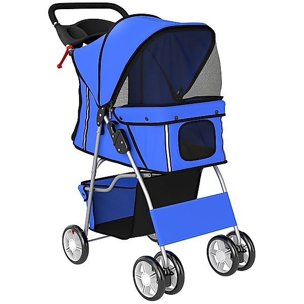 PawHut Hundewagen Hundebuggy Faltbar Katzenwagen bis 10kg mit Reflektorstre günstig online kaufen