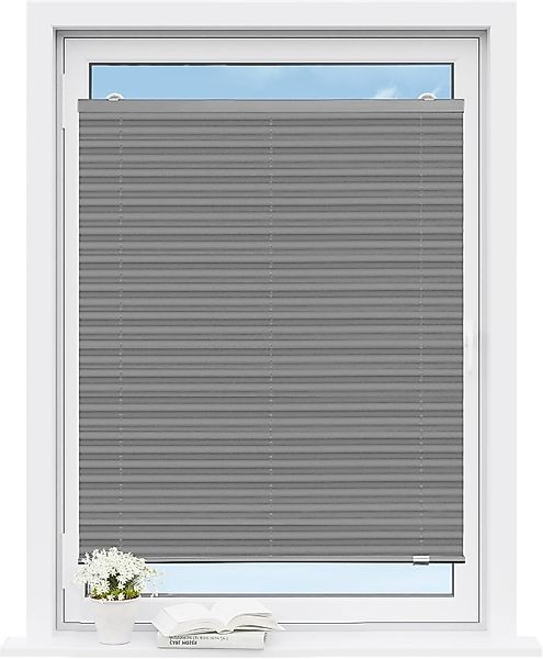 Woltu Plissee, halbtransparent, Saugnäpfen, mit Saugnäpfen, günstig online kaufen