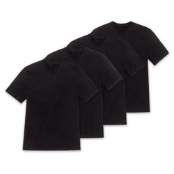 Schiesser T-Shirt (4-tlg) V-Ausschnitt, kurzarm, verstärkte günstig online kaufen