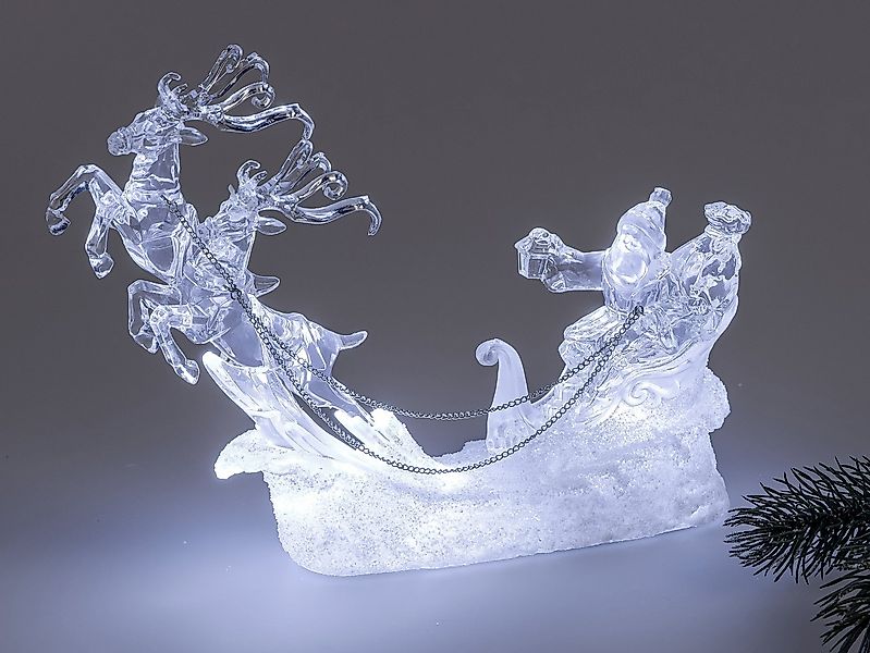 formano Dekofigur Winterzeit Acryl, Farbe: Transparent, Motiv: Santa günstig online kaufen