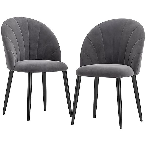 HOMCOM Esszimmerstühle 2er Set Küchenstuhl Skandi Design Wohnzimmerstuhl Po günstig online kaufen