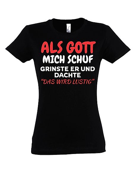 Youth Designz Print-Shirt Als Gott mich günstig online kaufen