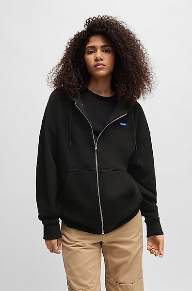 HUGO Blue Sweatjacke "Doa B 2", mit Kapuze, Logo-Badge günstig online kaufen