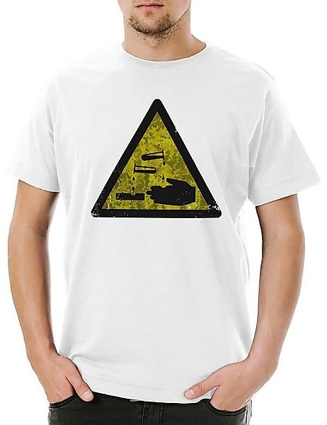 Urban Backwoods Print-Shirt Caution Acid Vintage Logo Sign Herren T-Shirt S günstig online kaufen