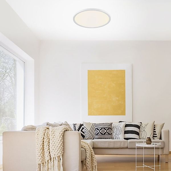 LED Deckenleuchte Flat in Weiß 20W 2500lm rund günstig online kaufen