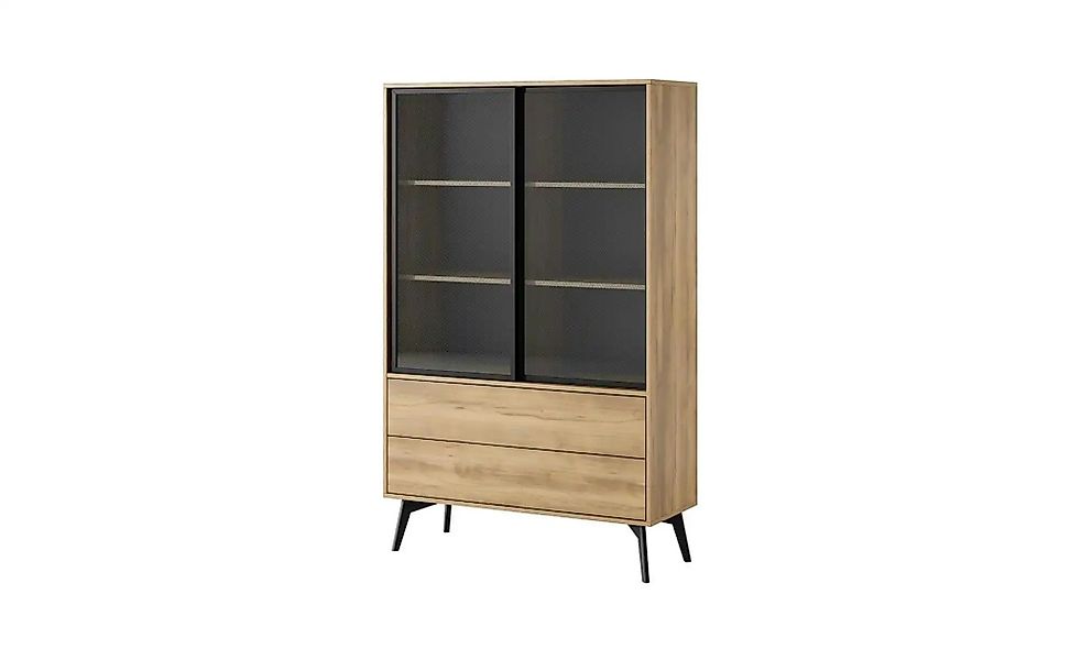 Vitrine   ¦ holzfarben ¦ Maße (cm): B: 100 H: 165 Schränke > Vitrinen - Höf günstig online kaufen