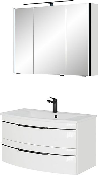 Saphir Badmöbel-Set Serie 7045 2-teilig Mineralmarmor-Waschtisch günstig online kaufen