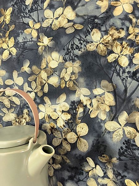 Newroom Vliestapete, Schwarz Tapete Floral Blätter günstig online kaufen
