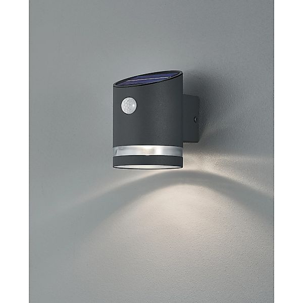 Trio LED-Außenwandleuchte Salta mit Solarmodul Anthrazit günstig online kaufen