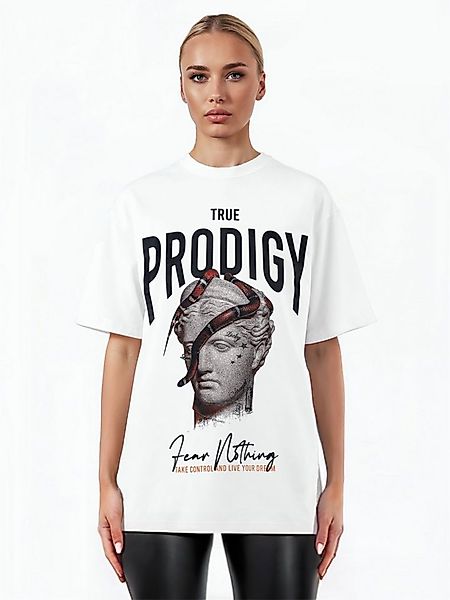 trueprodigy Oversize-Shirt Jamie F Logoprint Rundhals dicker Stoff günstig online kaufen