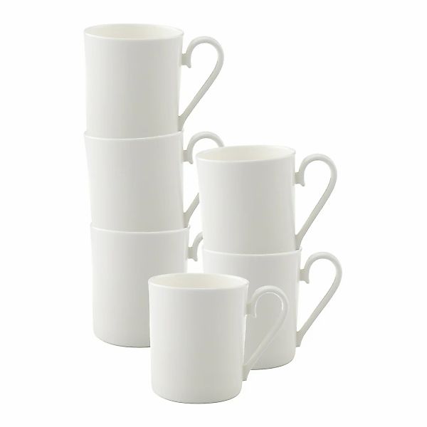 Villeroy & Boch Becher "Becher mit Henkel Royal 230 ml 6er Set weiß" günstig online kaufen