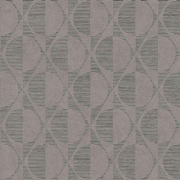 PROFHOME 374785-GU Grafik Tapete Retro schimmernd Grau Beige Schwarz 0,53 m günstig online kaufen