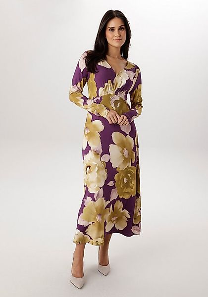 Aniston SELECTED Midikleid mit Smok-Details und fantasievollem Blütendruck günstig online kaufen