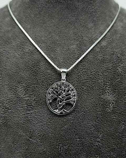 NAHLE Kette mit Anhänger Silberkette Lebensbaum Baum des Lebens Damen Kette günstig online kaufen