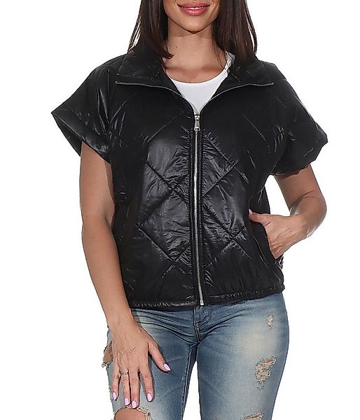 simaranda Steppweste Ärmellose Jacke kurz Outdoor Weste 5684 mit Stehkragen günstig online kaufen