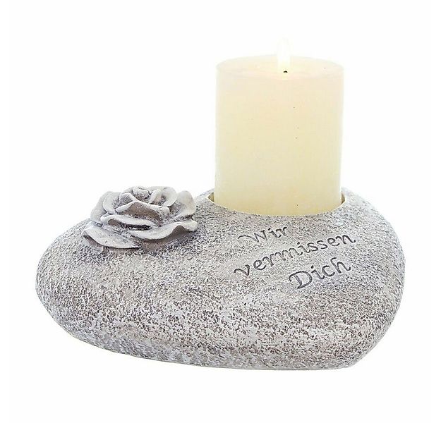 Home-trends24.de Grabkerze Grabschmuck Herz für Grab-Kerze Schriftzug Traue günstig online kaufen