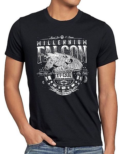 style3 T-Shirt 12Parsec Rasender Falke millenium falcon star krieg wars der günstig online kaufen