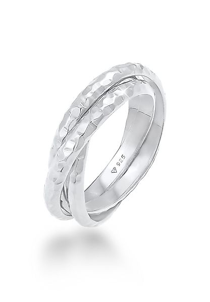 Elli Fingerring Wickelring Trini Klassik Gehämmert günstig online kaufen