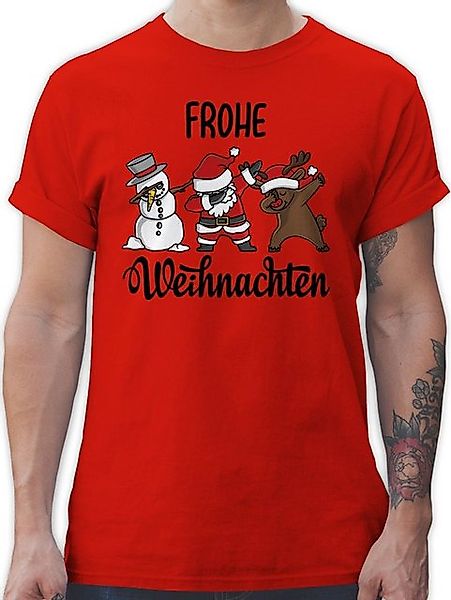 Shirtracer T-Shirt Dabbing Frohe Weihnachten I Schneemann I Weihnachtsmann günstig online kaufen