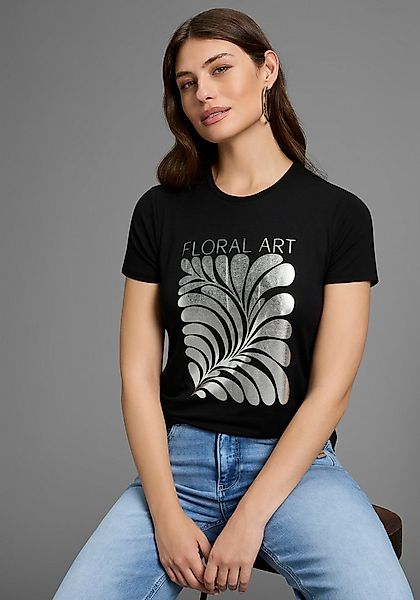 Laura Scott T-Shirt mit Folien-Print günstig online kaufen