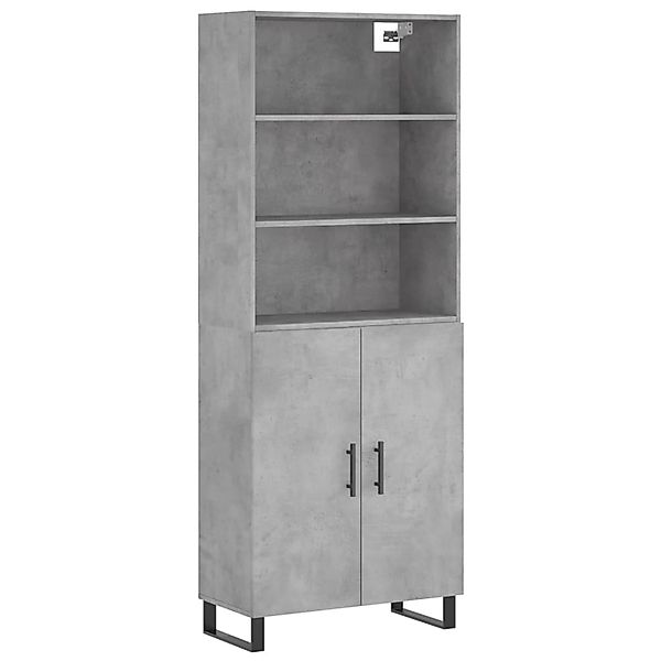 vidaXL Highboard Betongrau 69,5x34x180 cm Holzwerkstoff 3189281 günstig online kaufen