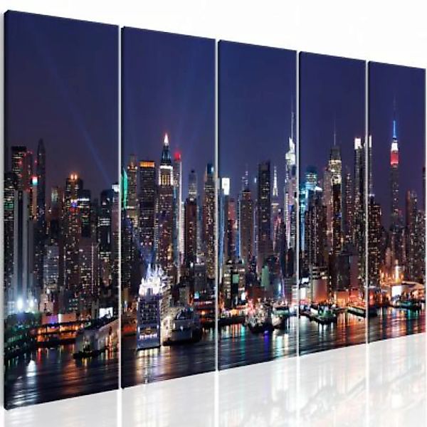 artgeist Wandbild New York: Live by Night mehrfarbig Gr. 200 x 80 günstig online kaufen